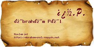 Ábrahám Pál névjegykártya